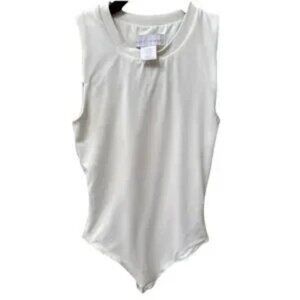 HOUSE OF HARLOW Cream Tank Bodysuit Size X Small excellent cond